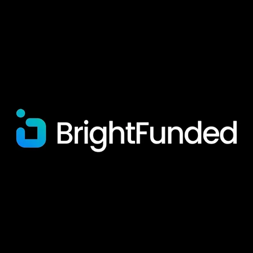 BrightFunded prop trading firm logo – 2 challenge, Funding up to 400,000, scalper-friendly.