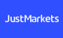 JustMarkets forex broker logo – FSA, FSCA, FSC regulation, trusted trading conditions, known for stability.