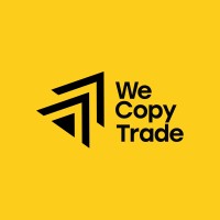 WeCopyTrade copy trading service logo – fee% profit share, $100 minimum deposit, scalper-friendly.